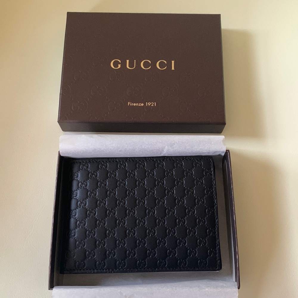 New Gucci GG Monogram Leather Wallet